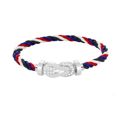 [Regalia jewelry]CHANCE LARGE 8 FIGURE BUCKLE HALF DIAMOND BRACELET SILVER