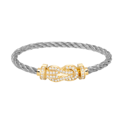 [Regalia jewelry]CHANCE LARGE 8 FIGURE BUCKLE FULLDIAMOND BRACELET GOLD