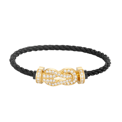 [Regalia jewelry]CHANCE LARGE 8 FIGURE BUCKLE FULLDIAMOND BRACELET GOLD