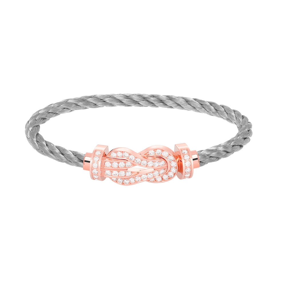 [Regalia jewelry]CHANCE LARGE 8 FIGURE BUCKLE FULL DIAMOND BRACELET ROSE GOLD