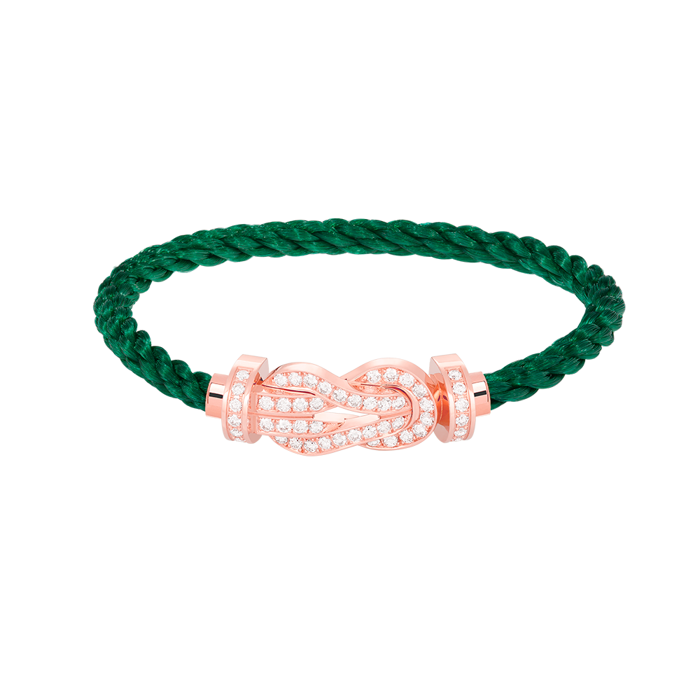 [Regalia jewelry]CHANCE LARGE 8 FIGURE BUCKLE FULL DIAMOND BRACELET ROSE GOLD