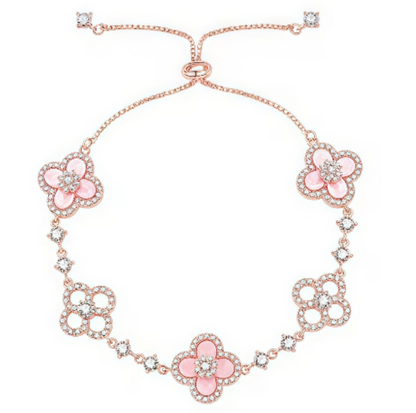 [Regalia jewelry]CLOVER 5 MOTIF PINK BLUE RED WHITE BRACELET