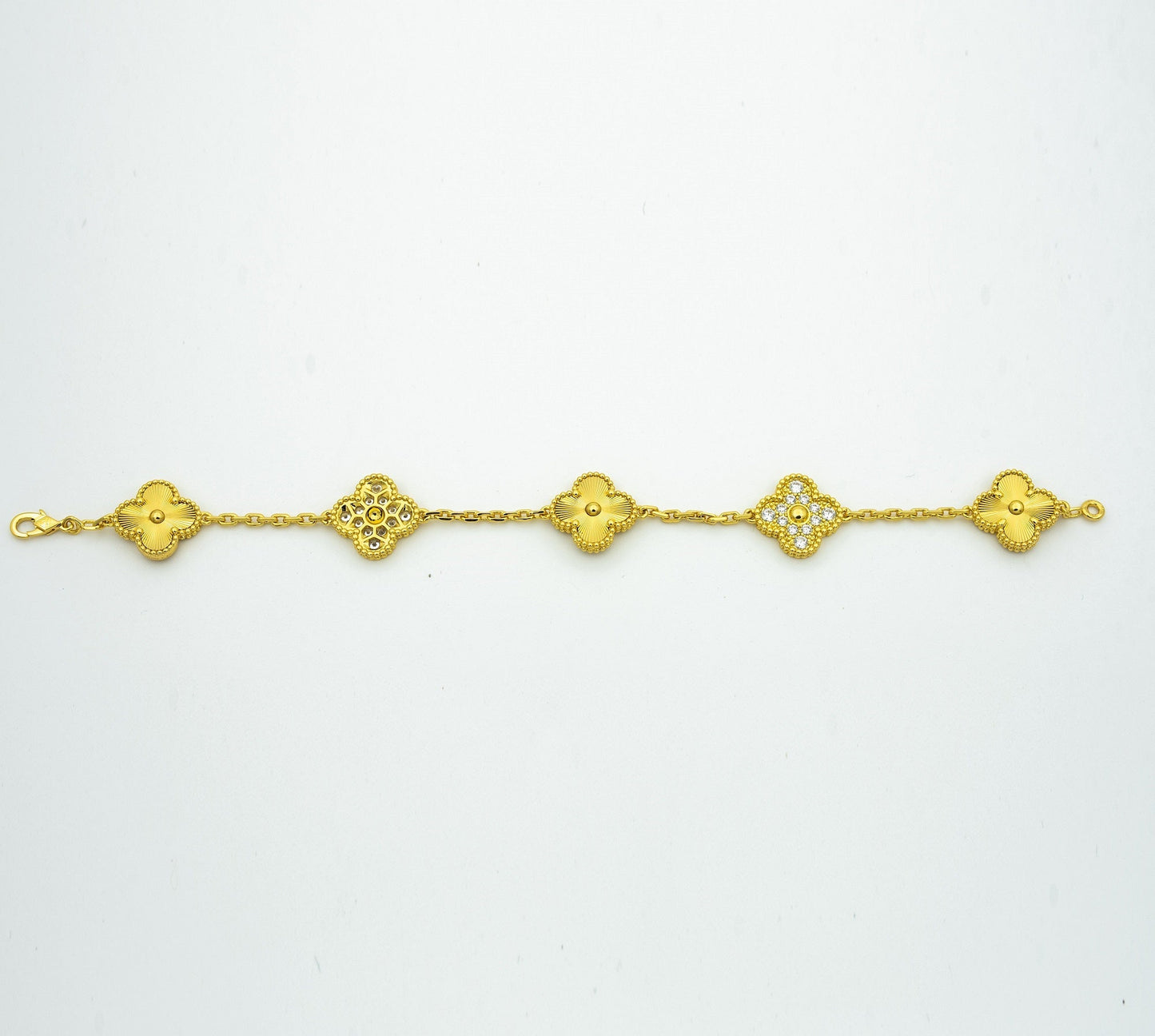 [Regalia jewelry]CLOVER BRACELET 5 MOTIFS GOLD DIAMOND