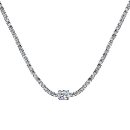 [Regalia jewelry]1.0 Carat Shining Oval Cut Necklace