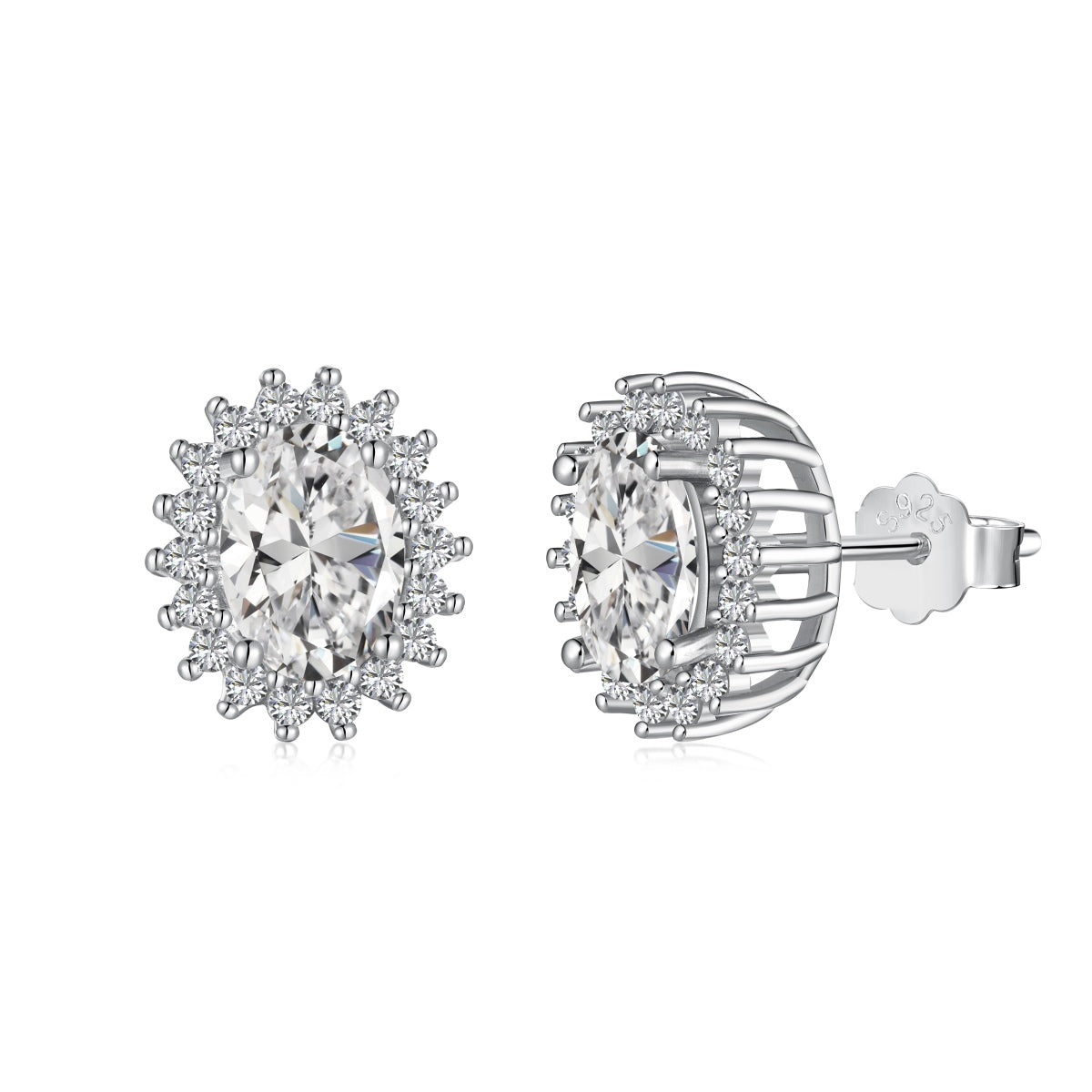 [Regalia jewelry]Delicate Radiant Oval Cut Daily Earrings