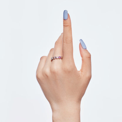 [Regalia jewelry]Delicate Vibrant Emerald Cut Daily Ring