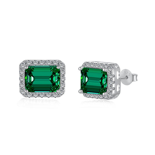 [Regalia jewelry]Luxurious Dainty Emerald Cut Banquet Earrings