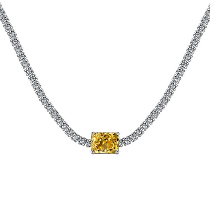 [Regalia jewelry]2.0 carat Ornate Emerald Cut Necklace