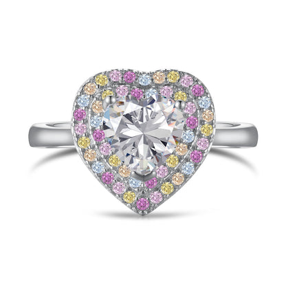 [Regalia jewelry]Delicate Ebullient Heart Shape Wedding Ring