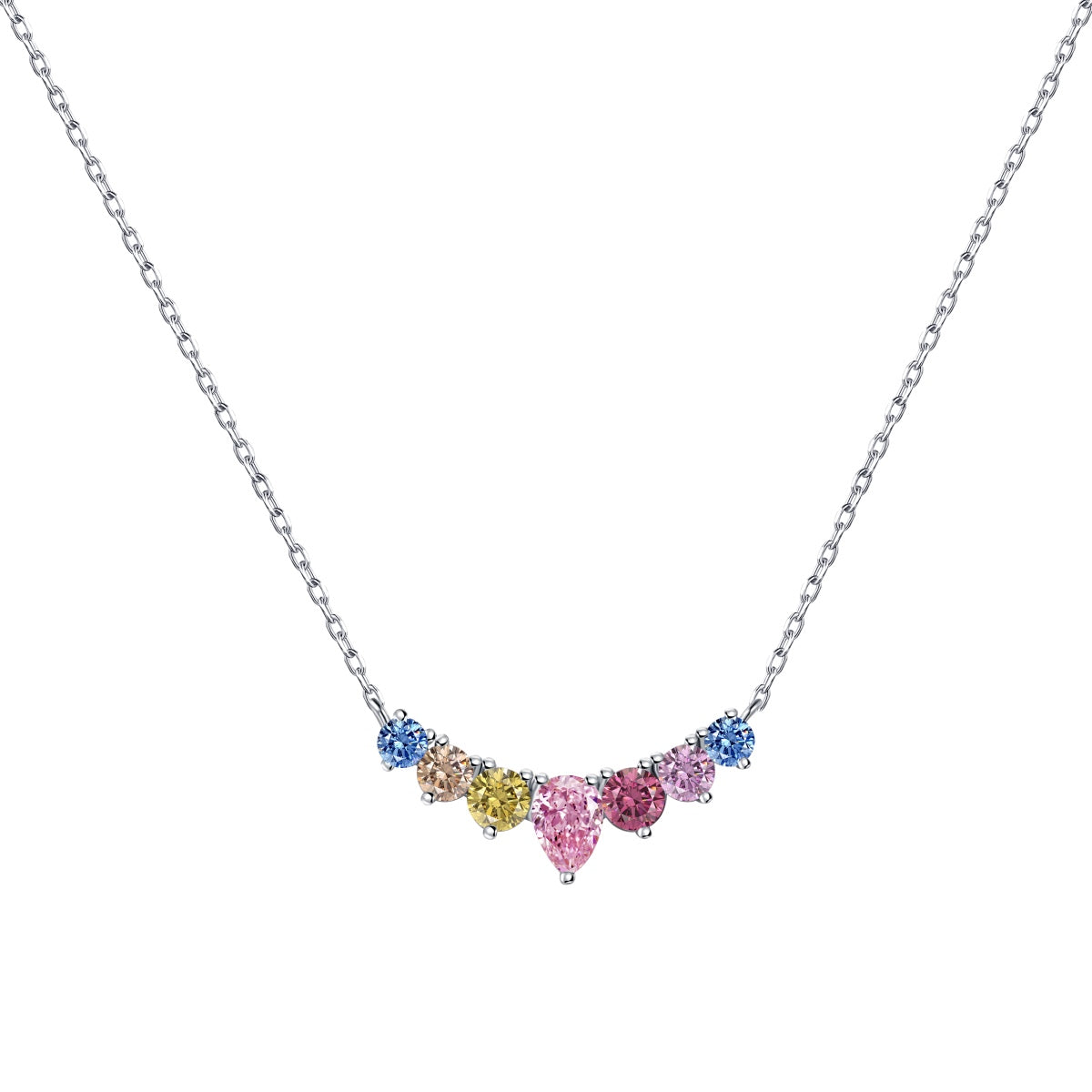 [Regalia jewelry]Dainty Colorful Heart Necklace