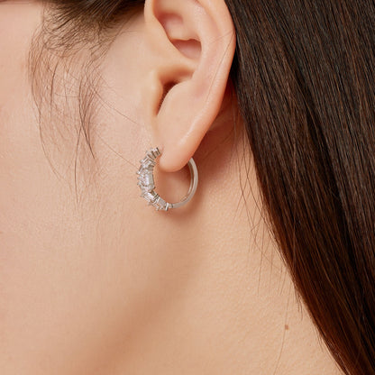 [Regalia jewelry]Dazzling Colorful Emerald Cut Daily Earrings