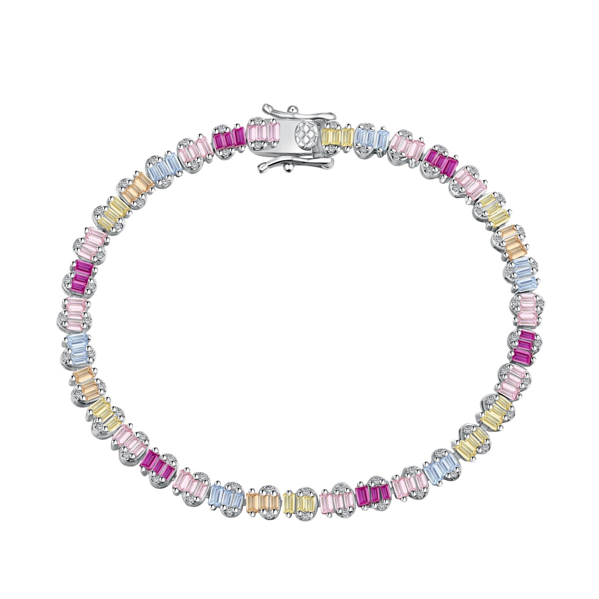 [Regalia jewelry]Delicate Colorful Emerald Cut Party Bracelet