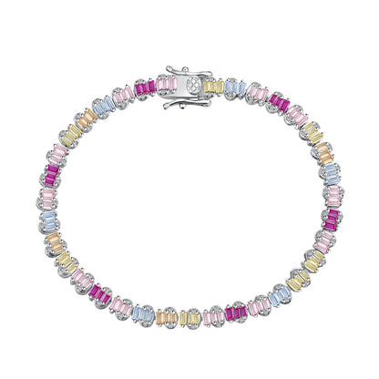 [Regalia jewelry]Delicate Colorful Emerald Cut Party Bracelet