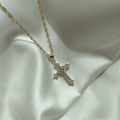 [Regalia jewelry]Delicate Cross Shape Necklace