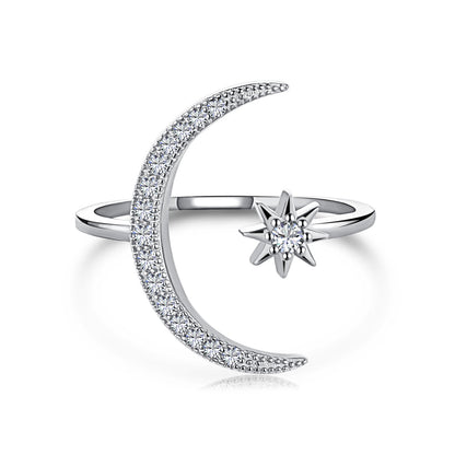 [Regalia jewelry]Eternity Moon & Star Ring
