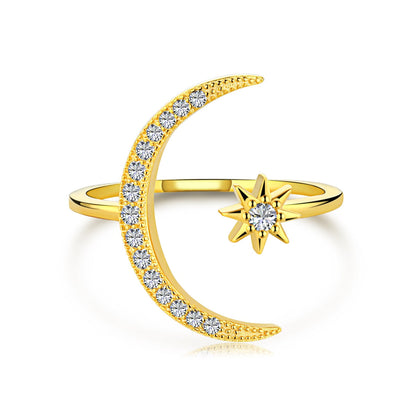 [Regalia jewelry]Eternity Moon & Star Ring