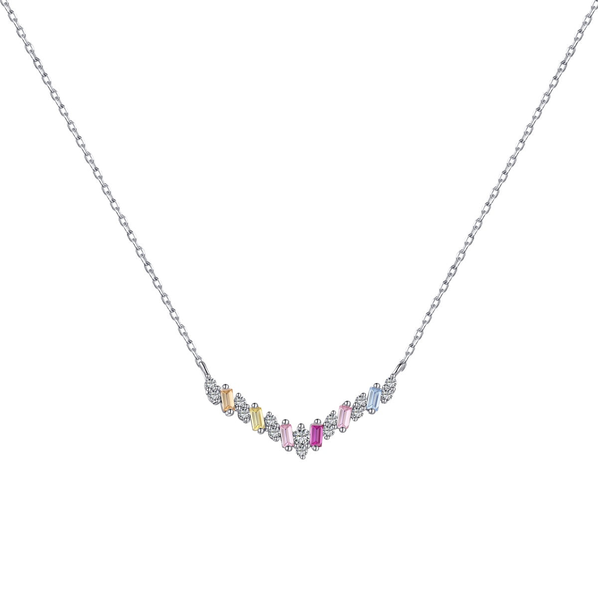 [Regalia jewelry]Dazzling Rainbow Necklace