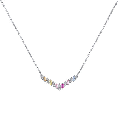 [Regalia jewelry]Dazzling Rainbow Necklace