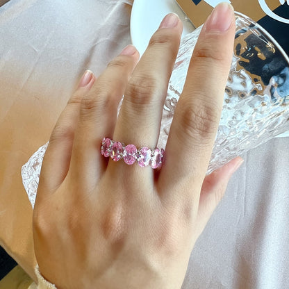 [Regalia jewelry]Dainty Elongated Cushion Cut Tennis Ring