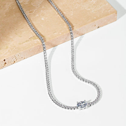 [Regalia jewelry]1.0 Carat Shining Oval Cut Necklace