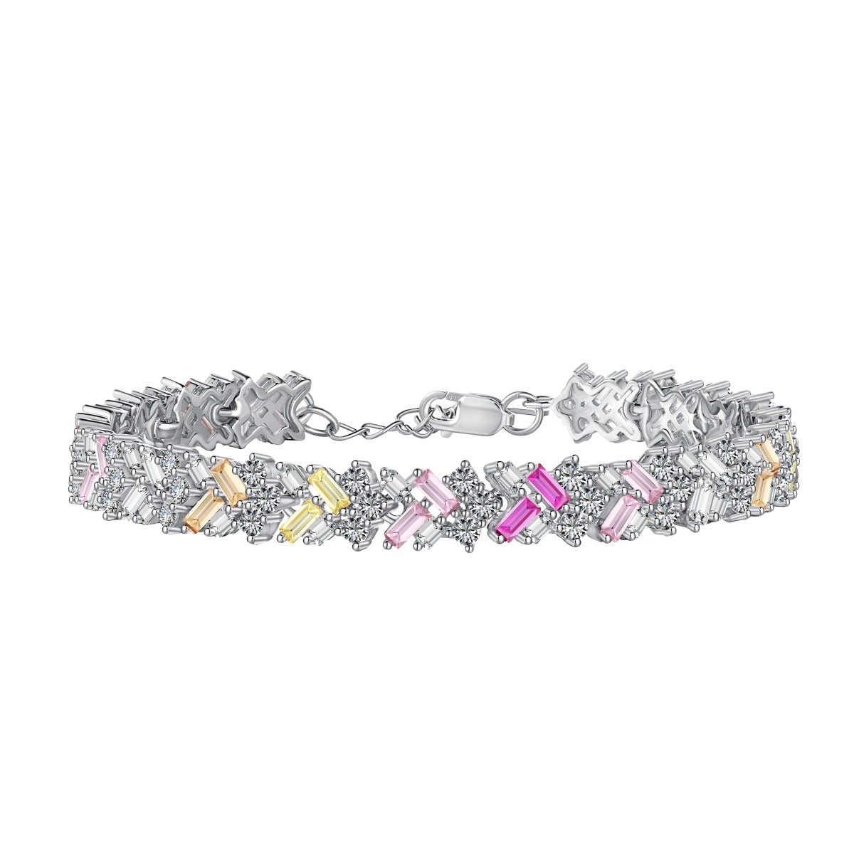 [Regalia jewelry]Dazzling Unique Multi Shape Daily Bracelet