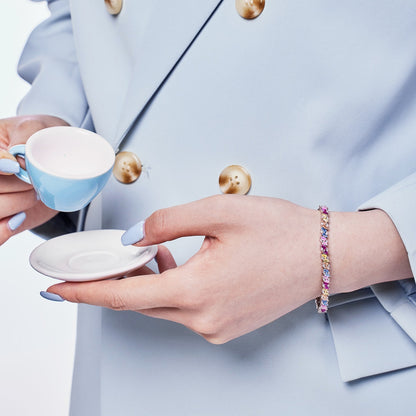 [Regalia jewelry]Ornate Sparkling Multi Cut Party Bracelet