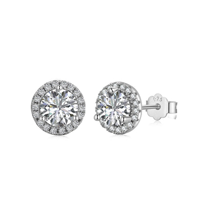 [Regalia jewelry]Classic Princess Round Shape Earrings