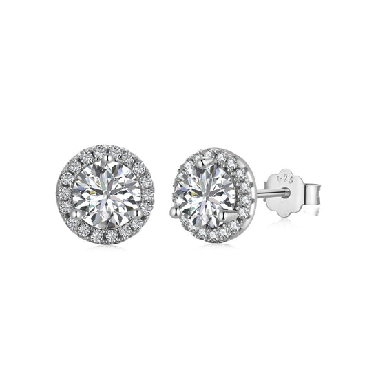 [Regalia jewelry]Classic Princess Round Shape Earrings
