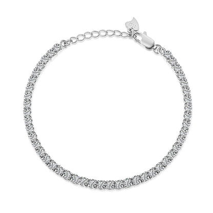 [Regalia jewelry]Sparkling Round Cut Daily Bracelet