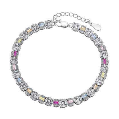 [Regalia jewelry]Dazzling Radiant Multi Cut Daily Bracelet