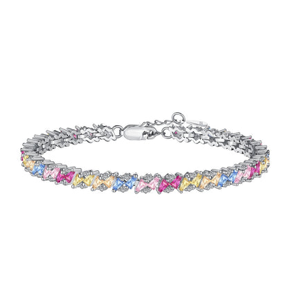 [Regalia jewelry]Ornate Sparkling Multi Cut Party Bracelet