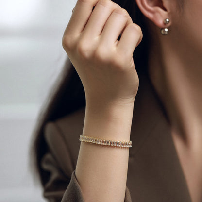 [Regalia jewelry]Exquisite Emerald Cut Daily Bracelet