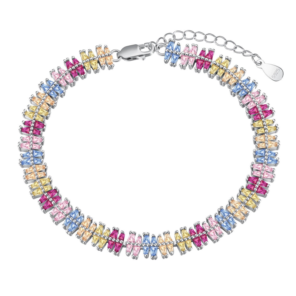[Regalia jewelry]Sparkling Exquisite Multi Cut Party Bracelet