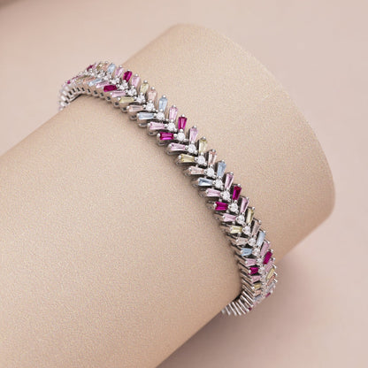 [Regalia jewelry]Dainty Radiant Emerald Cut Daily Bracelet