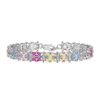 [Regalia jewelry]Delicate Colorful Multi Cut Party Bracelet