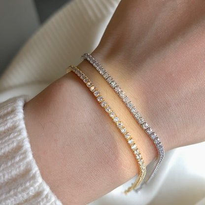 [Regalia jewelry]Radiant Shinning Princess Cut Tennis Bracelet