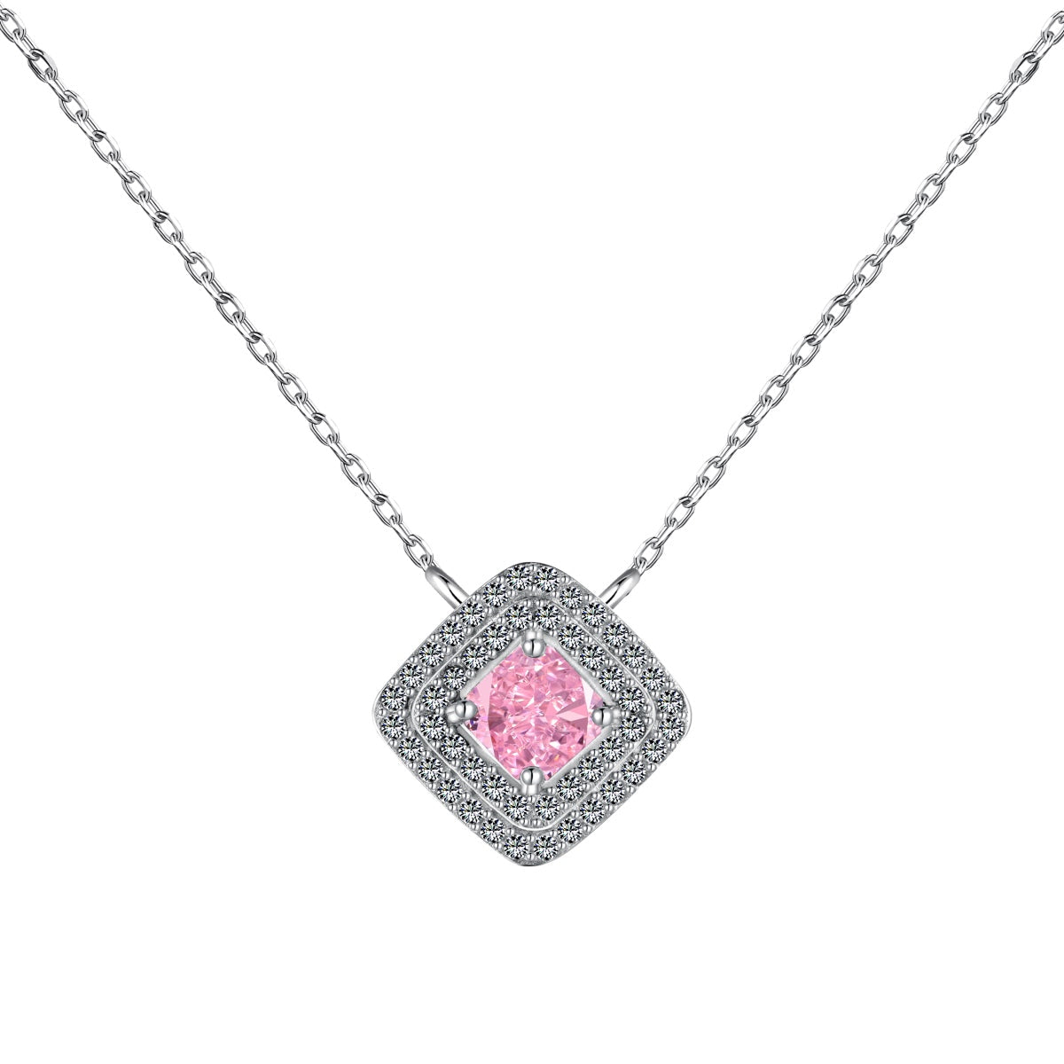 [Regalia jewelry]Sparkling Asscher Cut Necklace