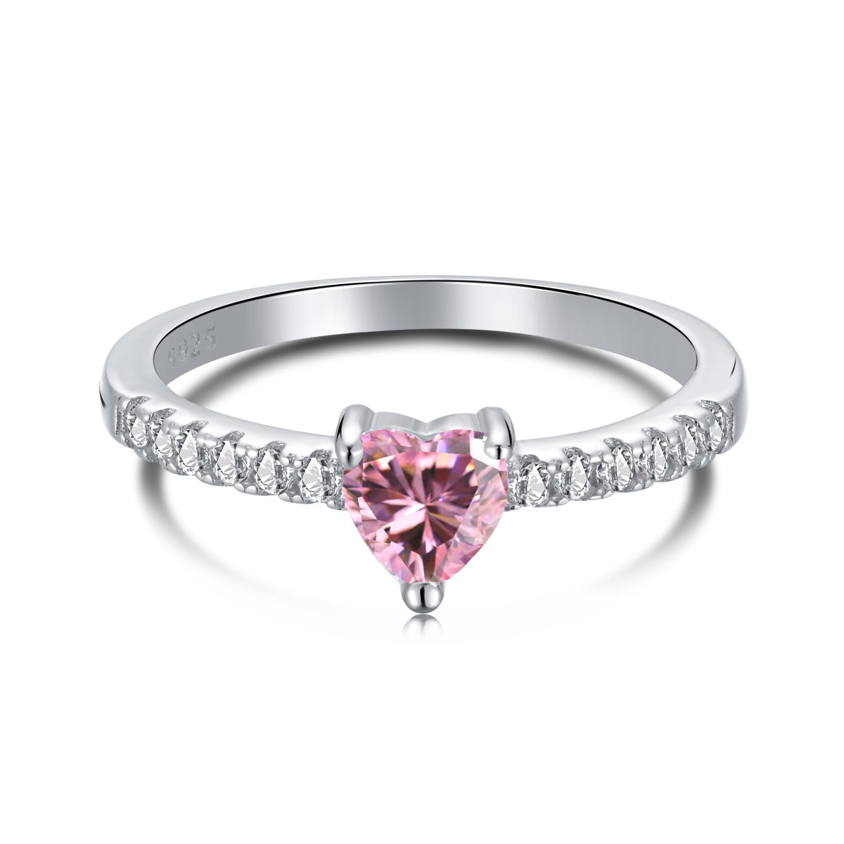 [Regalia jewelry]0.5 Carat CaratEternity Charming Heart Shape Lover Ring