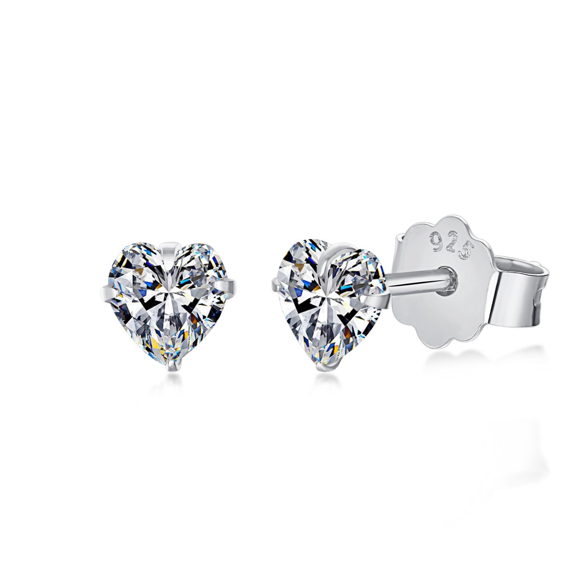 [Regalia jewelry]Sparkling Heart Shaped Simple Earrings