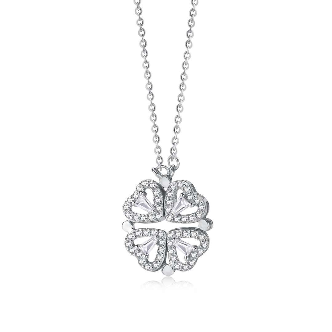 [Regalia jewelry]Ornate Heart Cut Flower Shape Necklace