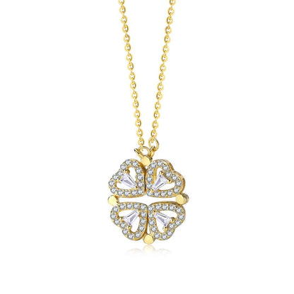 [Regalia jewelry]Ornate Heart Cut Flower Shape Necklace