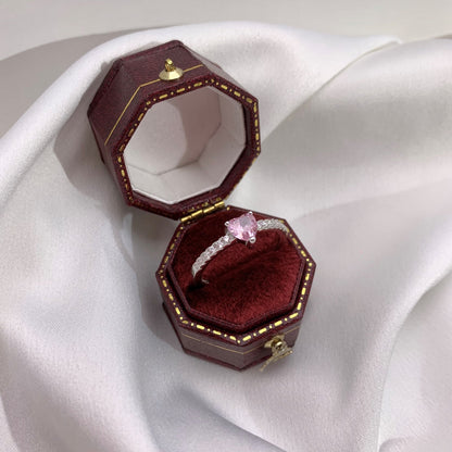 [Regalia jewelry]0.5 Carat CaratEternity Charming Heart Shape Lover Ring