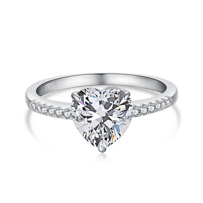 [Regalia jewelry]2.0 Carat Dazzling Lustrous Heart Cut Lover Ring