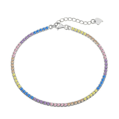 [Regalia jewelry]Dazzling Colorful Round Cut Daily Bracelet