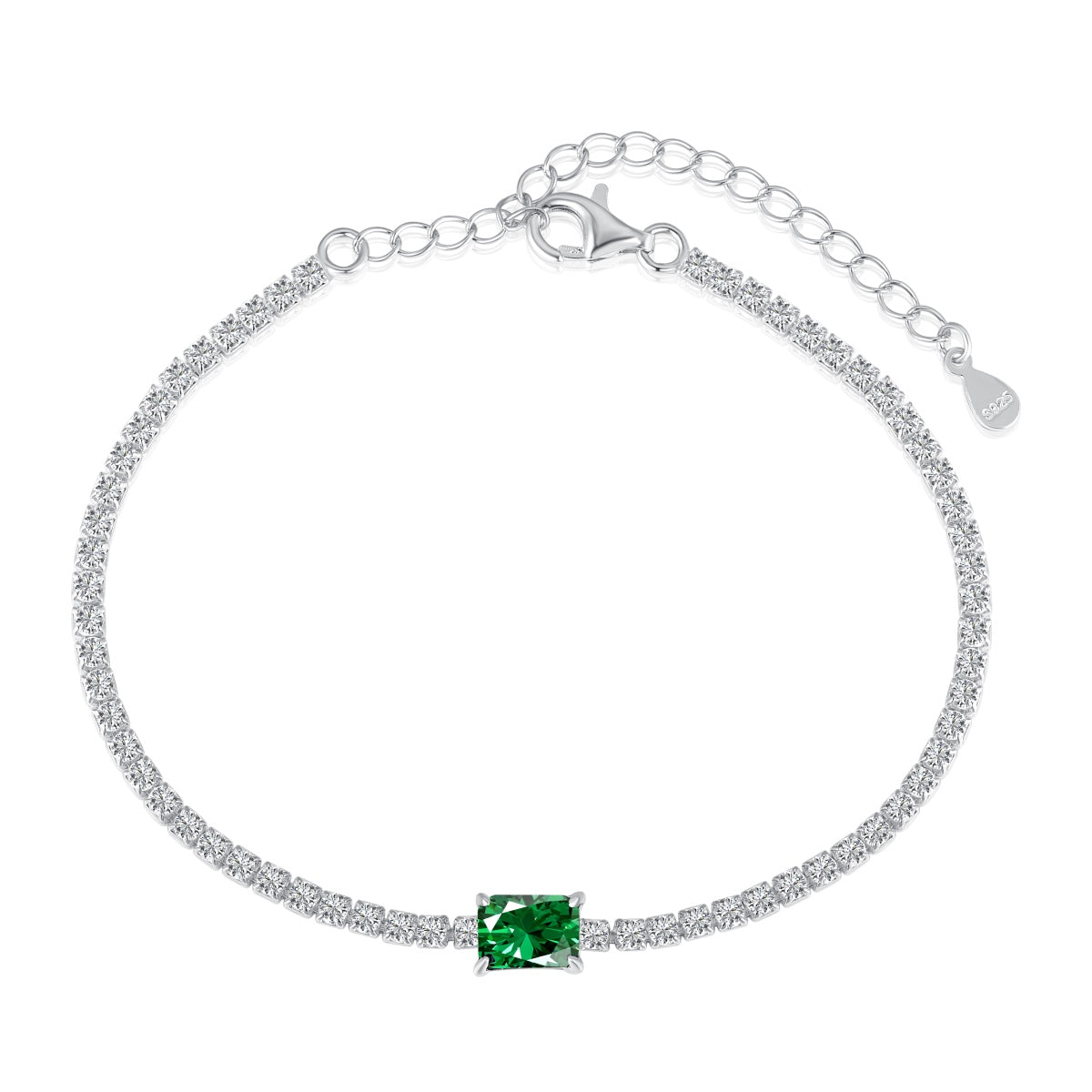 [Regalia jewelry]1.0 Carat Unique Emerald Cut Banquet Bracelet