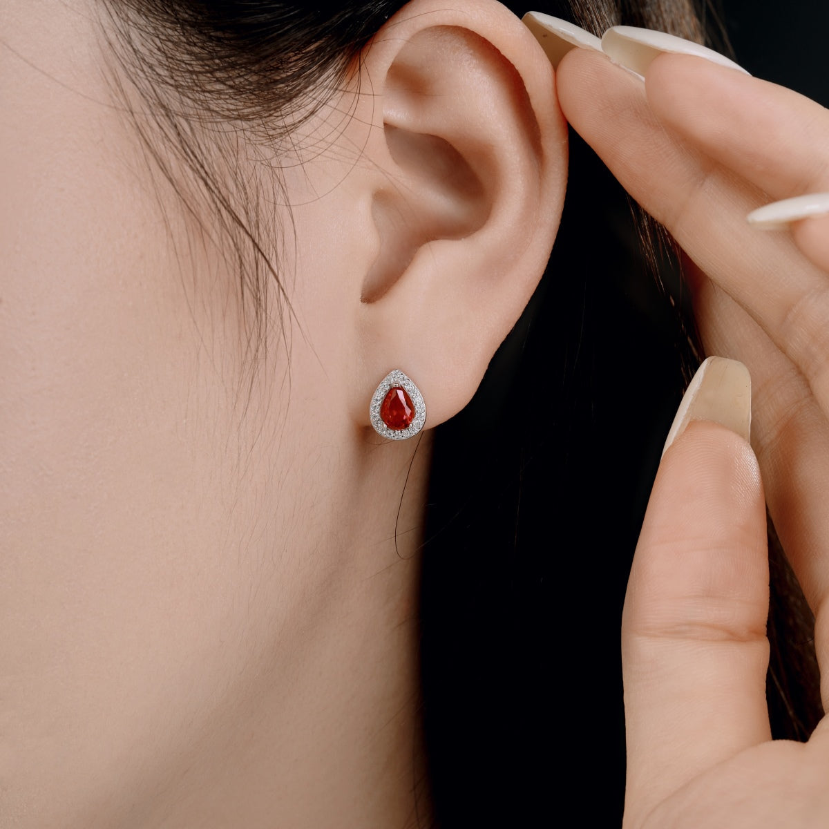 [Regalia jewelry]Luxurious Water Drop Shape Earrings