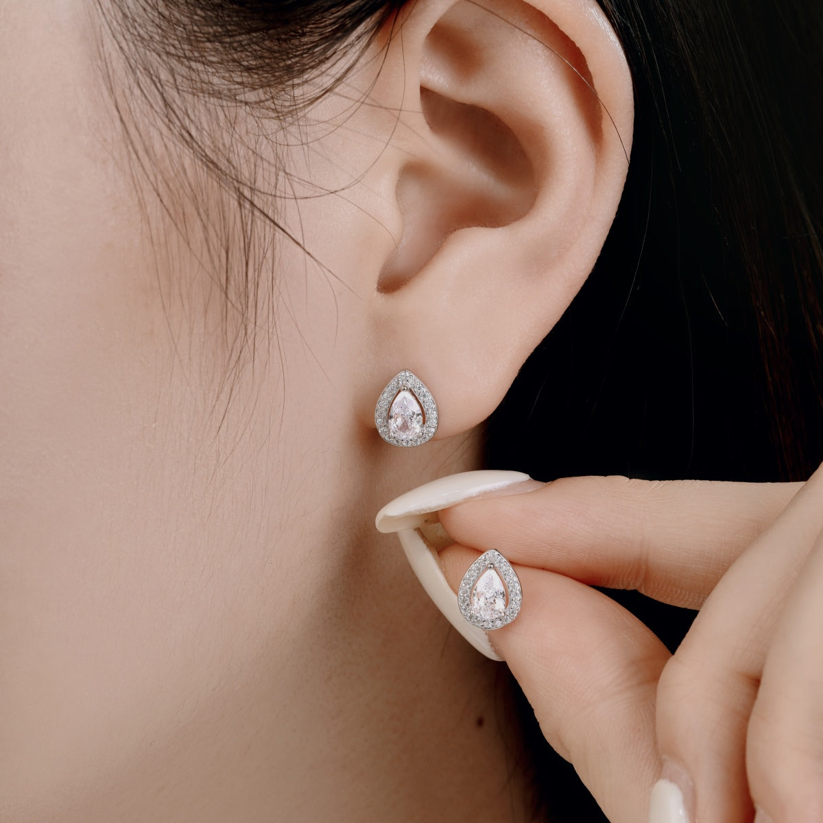 [Regalia jewelry]Luxurious Water Drop Shape Earrings