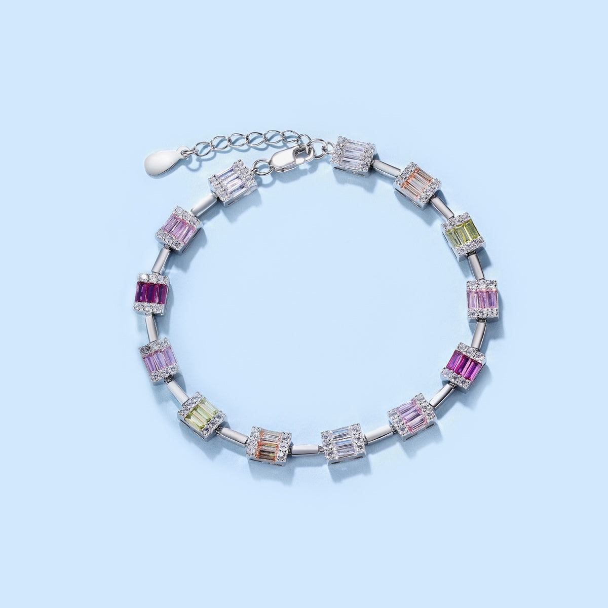 [Regalia jewelry]Dainty Charming Emerald Cut Daily Bracelet