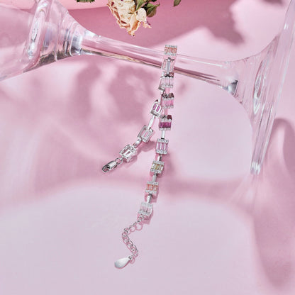 [Regalia jewelry]Dainty Charming Emerald Cut Daily Bracelet