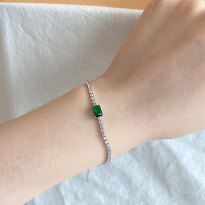 [Regalia jewelry]1.0 Carat Unique Emerald Cut Banquet Bracelet